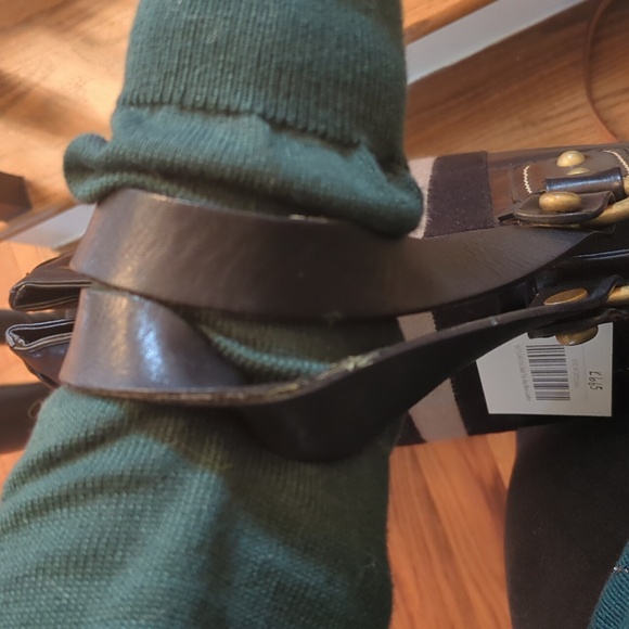 Bally Vintage Black Leather Tote Bag Classic Gold Hardware Clean Inside - Picture 9 of 9